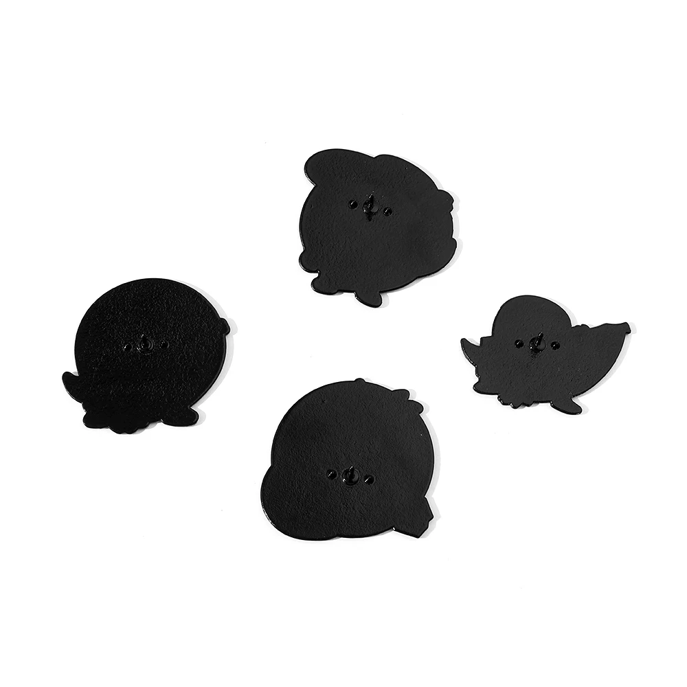 4 Pcs Cartoon Animation Avatar Character Brooch Cute Creativity Enamel Pin Fashion Metal Badge Backpack Clothing Accessories