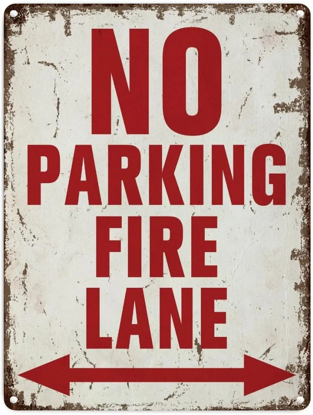 Farmhouse Street Warning Metal Tin Signs  No Parking Fire Lane Aluminum Sign for Indoor Outdoor Garage Gate Garden Patio Yard Do