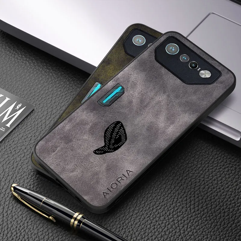 Capa para Asus ROG Phone 7 6 Luxo PU Capa de couro para Asus ROG Phone 6 Case