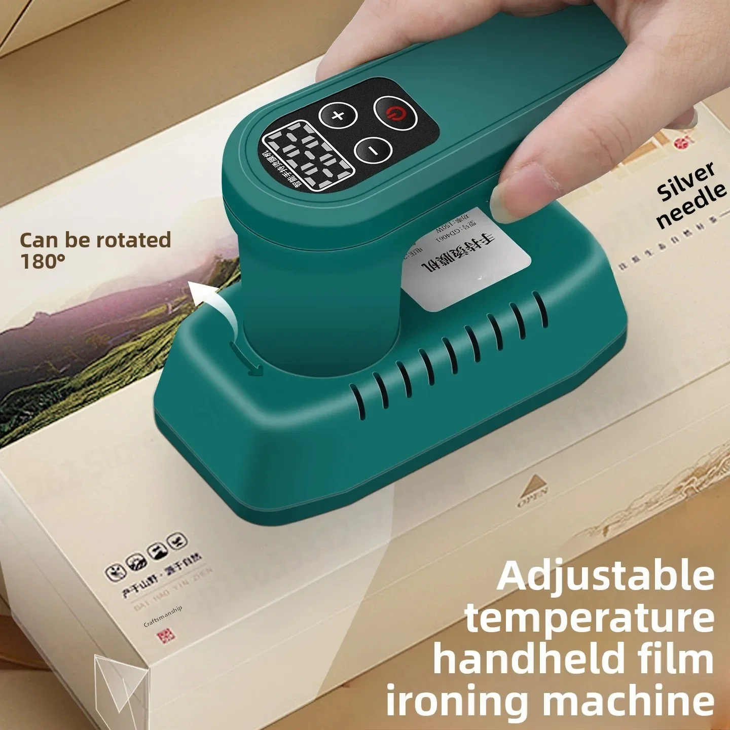 Handheld Film Sealing Machine, Heat Shrink Packaging Tool for Tea Gift Box Cigarette Case