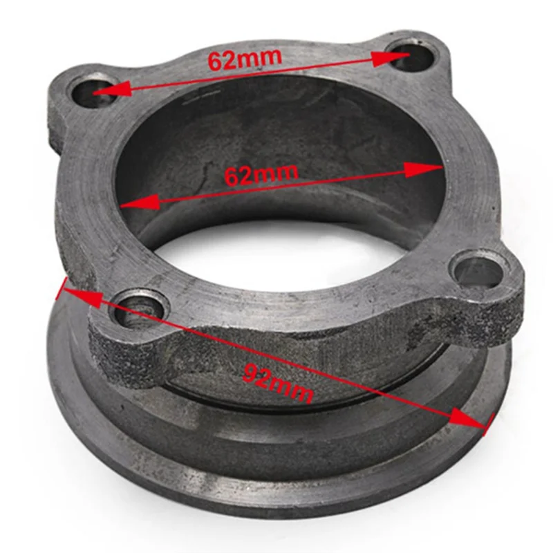 อะแดปเตอร์แปลงท่อร่วมไอเสียเทอร์โบขนาด 2.5 นิ้ว เป็น 3 นิ้ว แบบ 4 รูยึด ทำจากเหล็กหล่อ