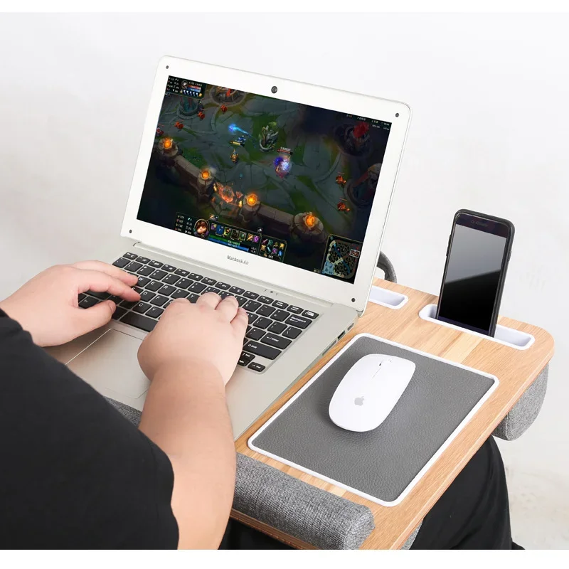 Solid Wood Sponge 16 Inch Table For Laptop Portable Sofa Bed Mobile Phone Office Desk Lap Game Computer Desk