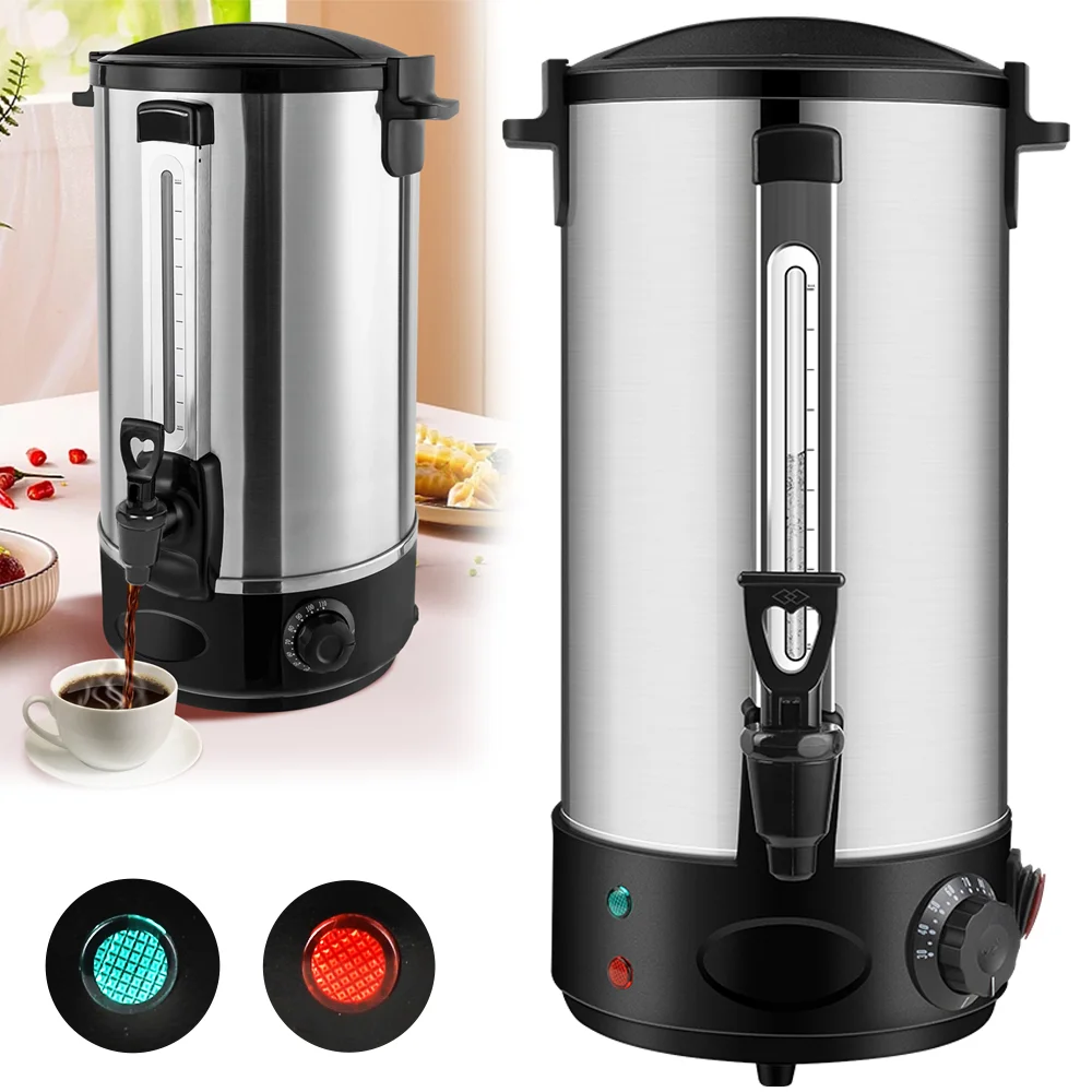 Electric Hot Water Bucket 10L Large Capacity Automatic Water Boiling Barrel Insulation 30-110°C Tea Beverage Milky Tea Dispenser