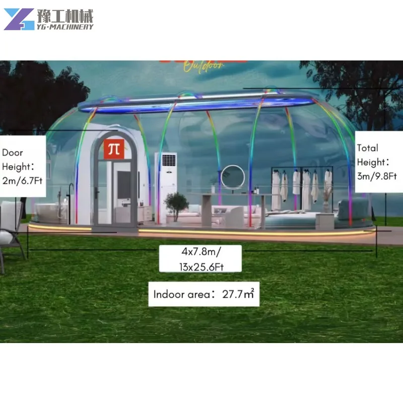 China Quality Bubble Room Mini Coffee Landscape Sunshine Inflate Dome Glass Cabin Starry Sky Room Romantic Cottage Bubble House