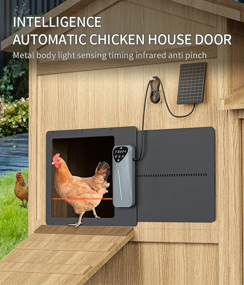 Battery Operated Metal Control Poultry Farm House Timer Automatic Chicken Coop Door