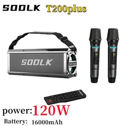 SODLK T200 Plus Bluetooth Speaker 120W High-Power Portable Home Theater Stereo Speaker Outdoor Waterproof Wireless TWS Subwoofer