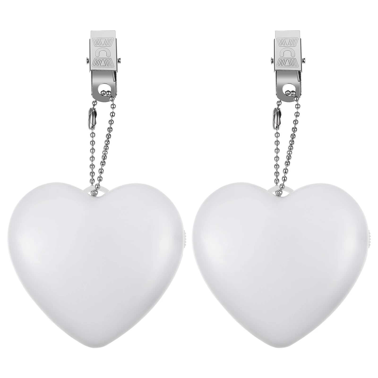 2pcs Touch Sensor Handbag Light Small Heart shaped LED Light Purse keychain Portable Night Light Powered Lamp with Clip