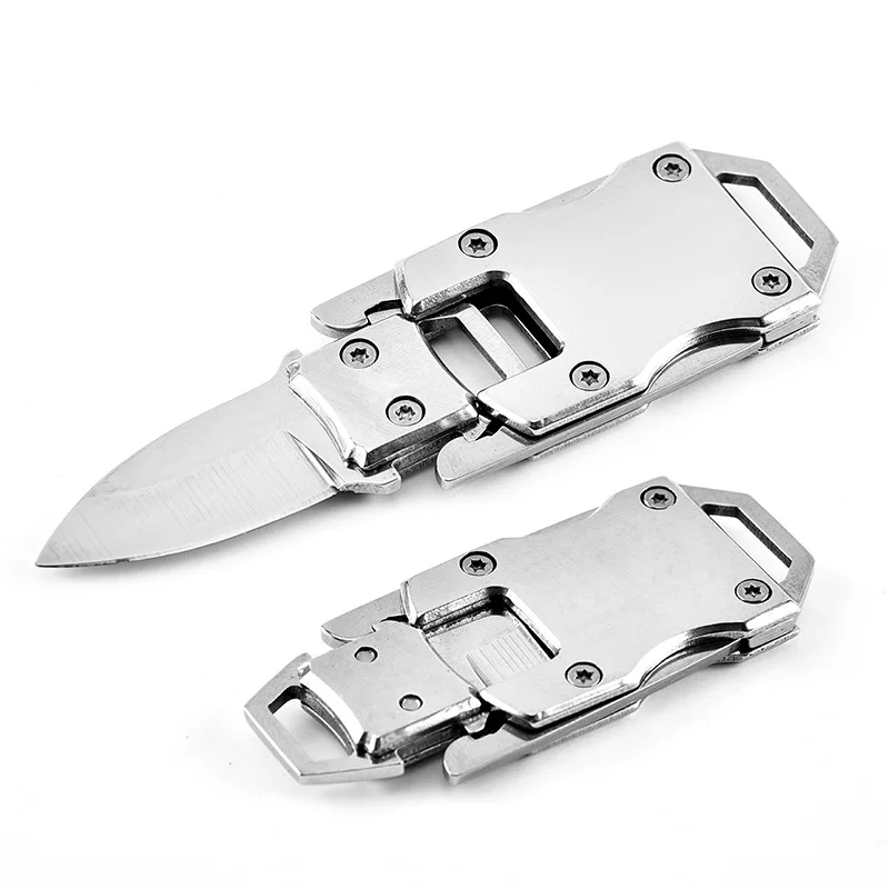 Swayboo Folding Knife Pocket Stainless Steel Mini Keychain Knife Self-defend EDC Tool with Lanyard