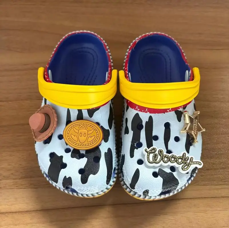 

2025Toy Story Woody Jessie Buzz Lightyear Hole Sandals Eva Anime Kawaii Home Beach Slippers Shoes Summer Slippers For Kids Gifts