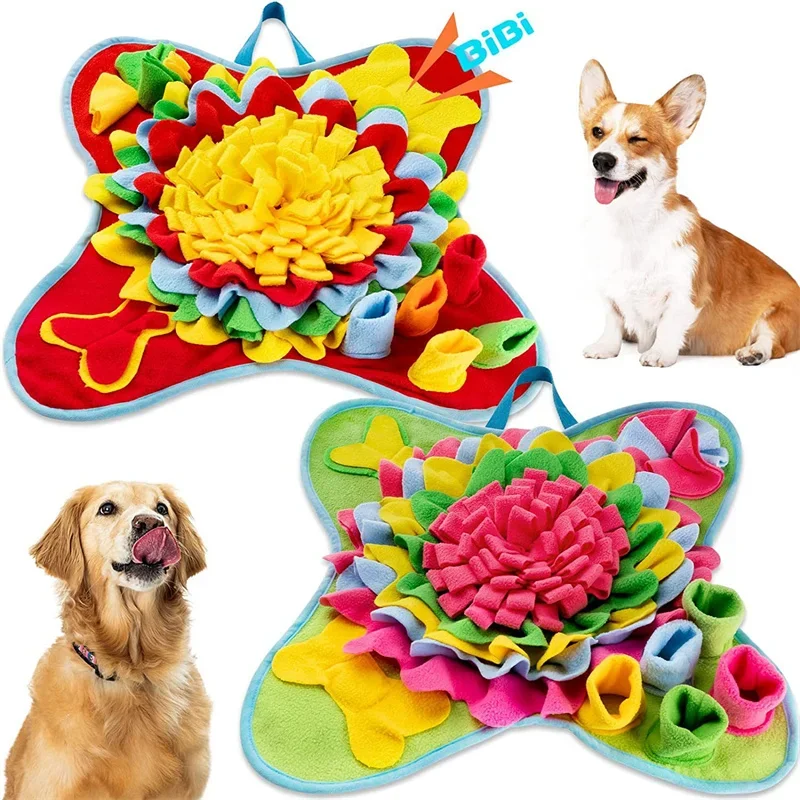 Top Sale Dog Food Snuffle Mat Pet Interactive Training and Stress Relief Sniff Feeding Mat Slow Feeder Dog Treat Mat Dog Toys