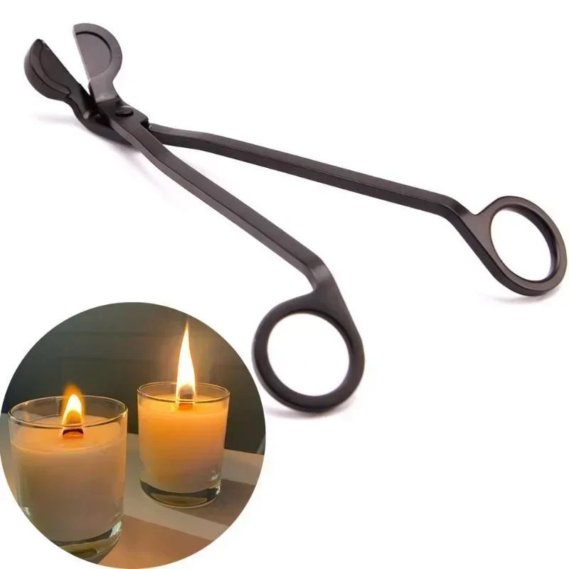 18cm Candle Wick Trimmer Stainless Steel Scissors Trim Wick Cutter Round Head Candles Core Shears Handmade Tools