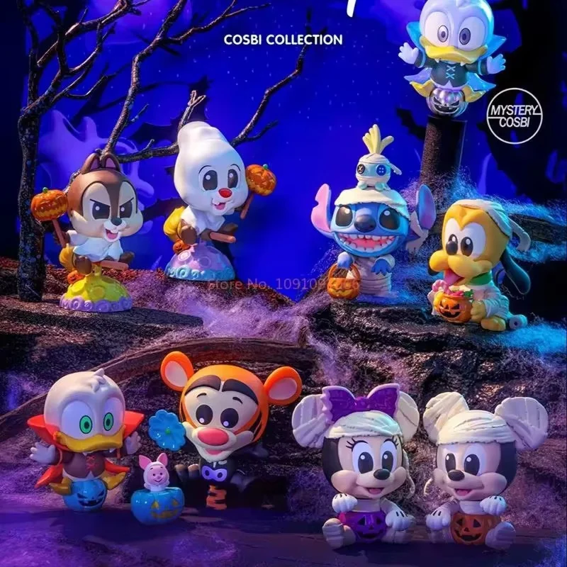 

100% Genuine Disney Pumpkin Party Blind Box Mini Action Figures Random Character Surprise Toys For Kids Gifts