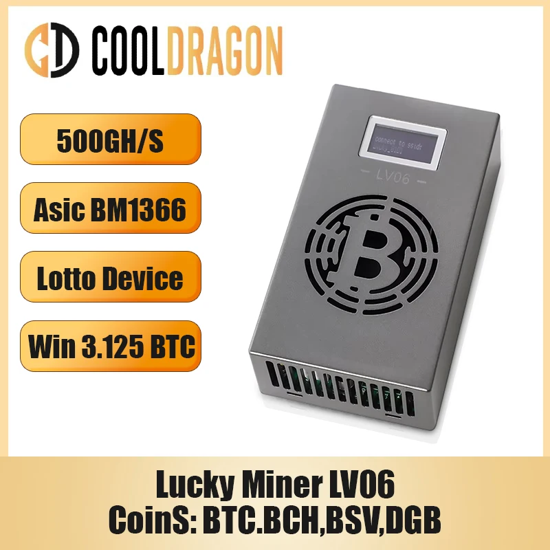 

Blockchain mining machine Lucky Miner LV06 Bitcoin 500GH/S Bitaxe Ultra BM1366 BTC BSV SHA256 Lucky Miner Home Silent Lottery