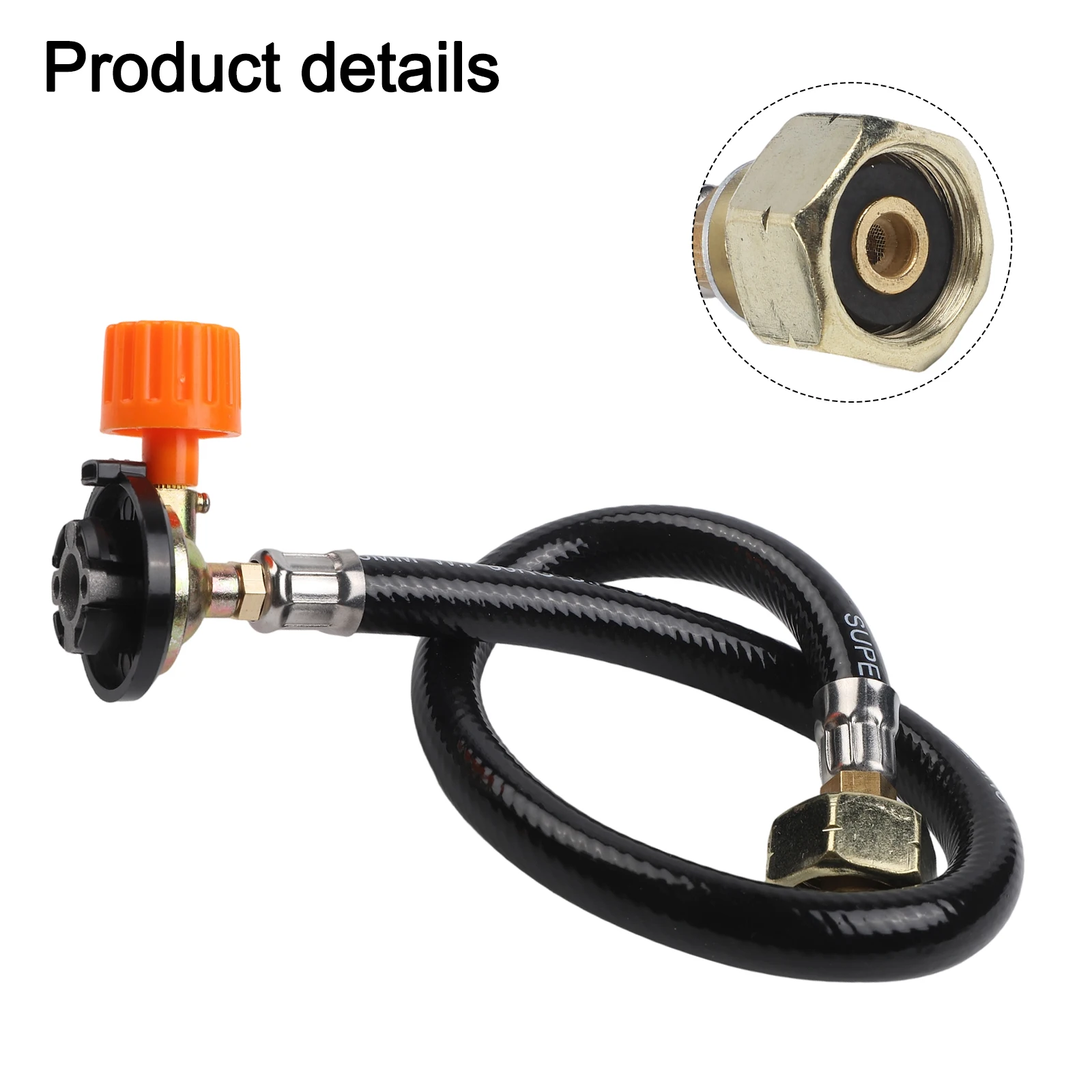 Direct-Connect Valve Gas Tank Connector Outdoor Activities Effortless Operation Sturdy Rubber Tube For Gas Tank Filling