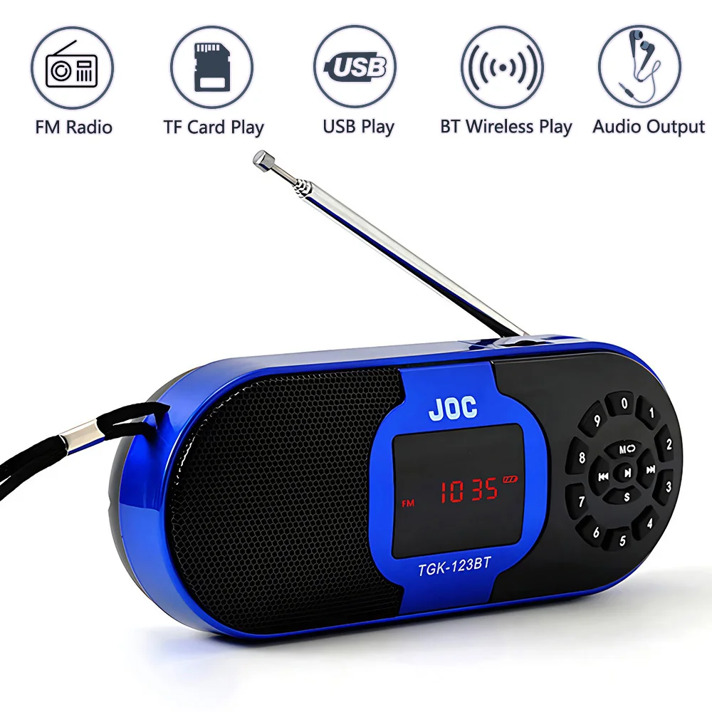 Mini Portable FM Radio Rechargeable Battery USB TF MP3 Player Supports Headphone Play Bluetooth Speaker With Receiver FM Radios