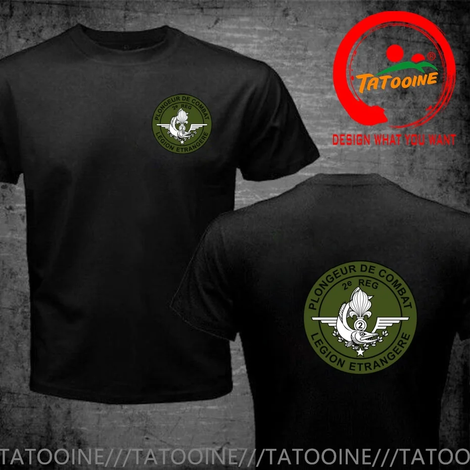 Funny DesignFrench Foreign Legion Combat Diver Shirt Men Fashion Trendy Casual Clothing Stylish Tops Tee Shirt Leisure Tshirt