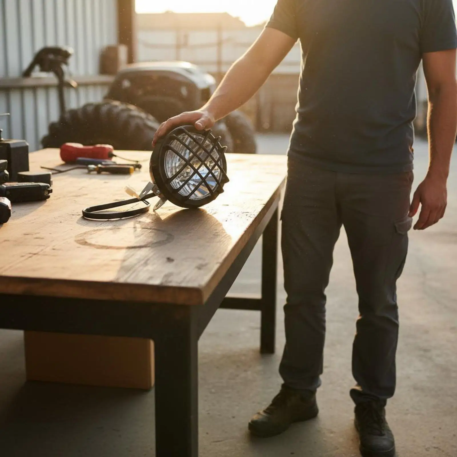 grid-headlight-construction-round-mesh-head-light-for-diy-enthusiasts