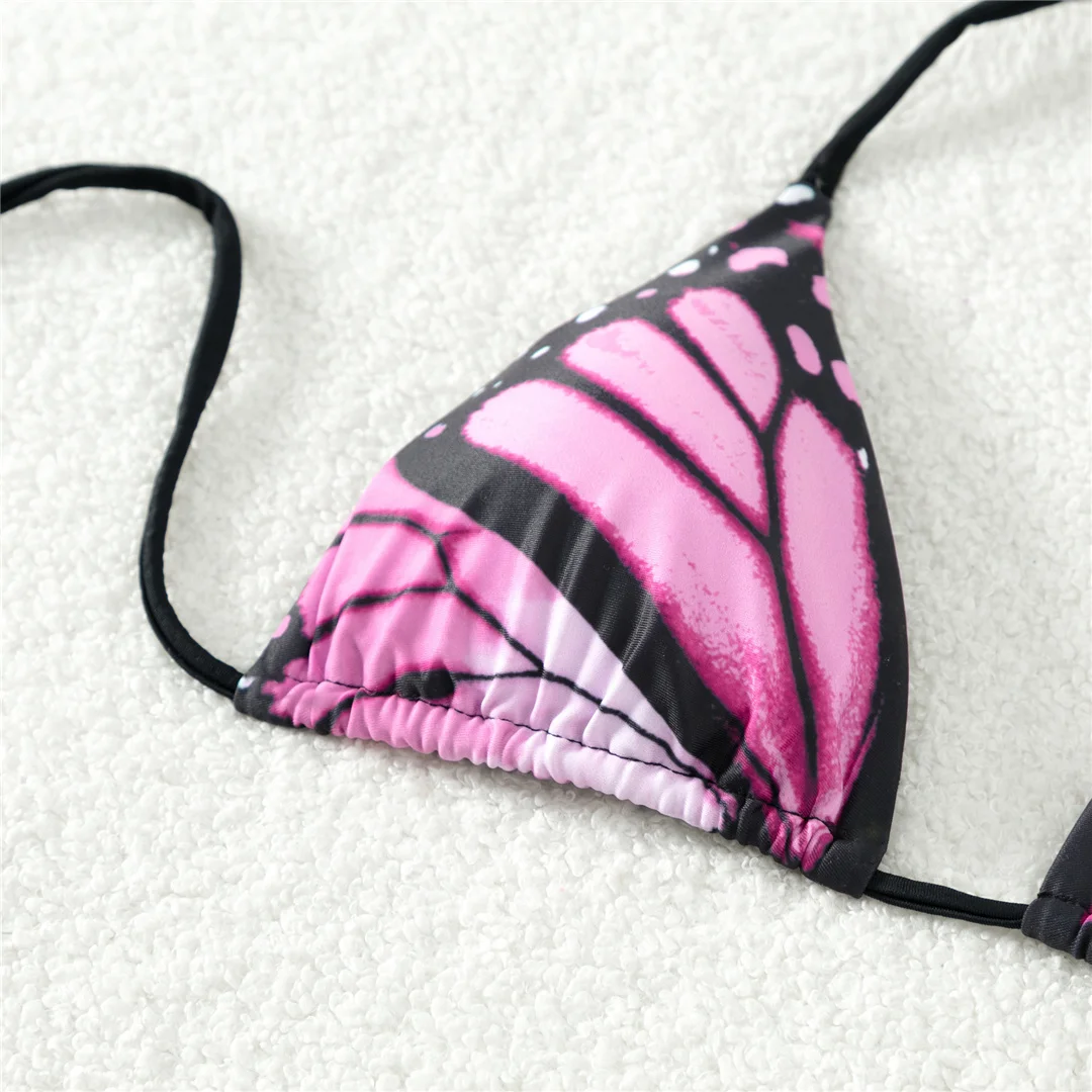 S - XL Sexy bedruckter Neckholder-Bikini mit Polsterung, Damen-Badeanzug, zweiteiliger Bikini-Set, Badebekleidung, Badeanzug, Schwimmbekleidung V4910 – Detail 25