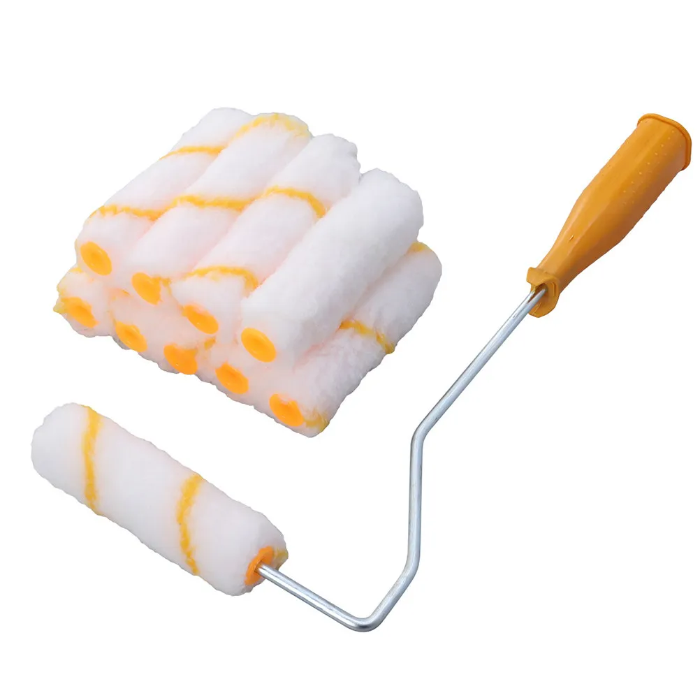 1Set 4 Inch Premium Paint Roller Cover Washable Reusable Shed Resistant Lint Free Smooth Finish Wall Ceiling Painting for All