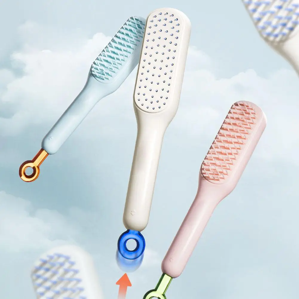 Magic Retractable Comb Self Cleaning Hair Brush One-pull Cleaning Anti-Static Massage Hair Smoothing Comb Hair Styling Tools