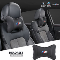 1Pcs Leather Car Interior Seat Headrest Neck Pillow For BMW M M3 M5 X1 X2 X3 X4 X5 X6 X7 E46 E90 E36 E87 E39 E60 E90 E91 E53 E70