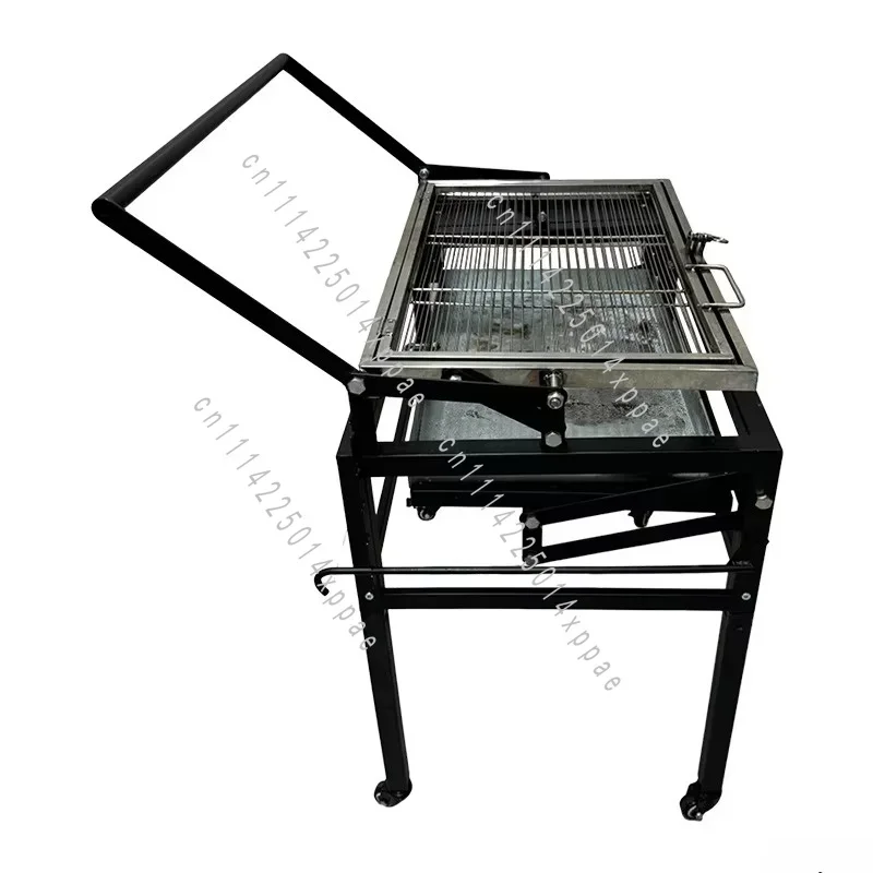 BBQ Stove Multifunctional Rotating BBQ Grill Foldable Charcoal Grill For Garden Villa Outdoor Fish Meat Roasting