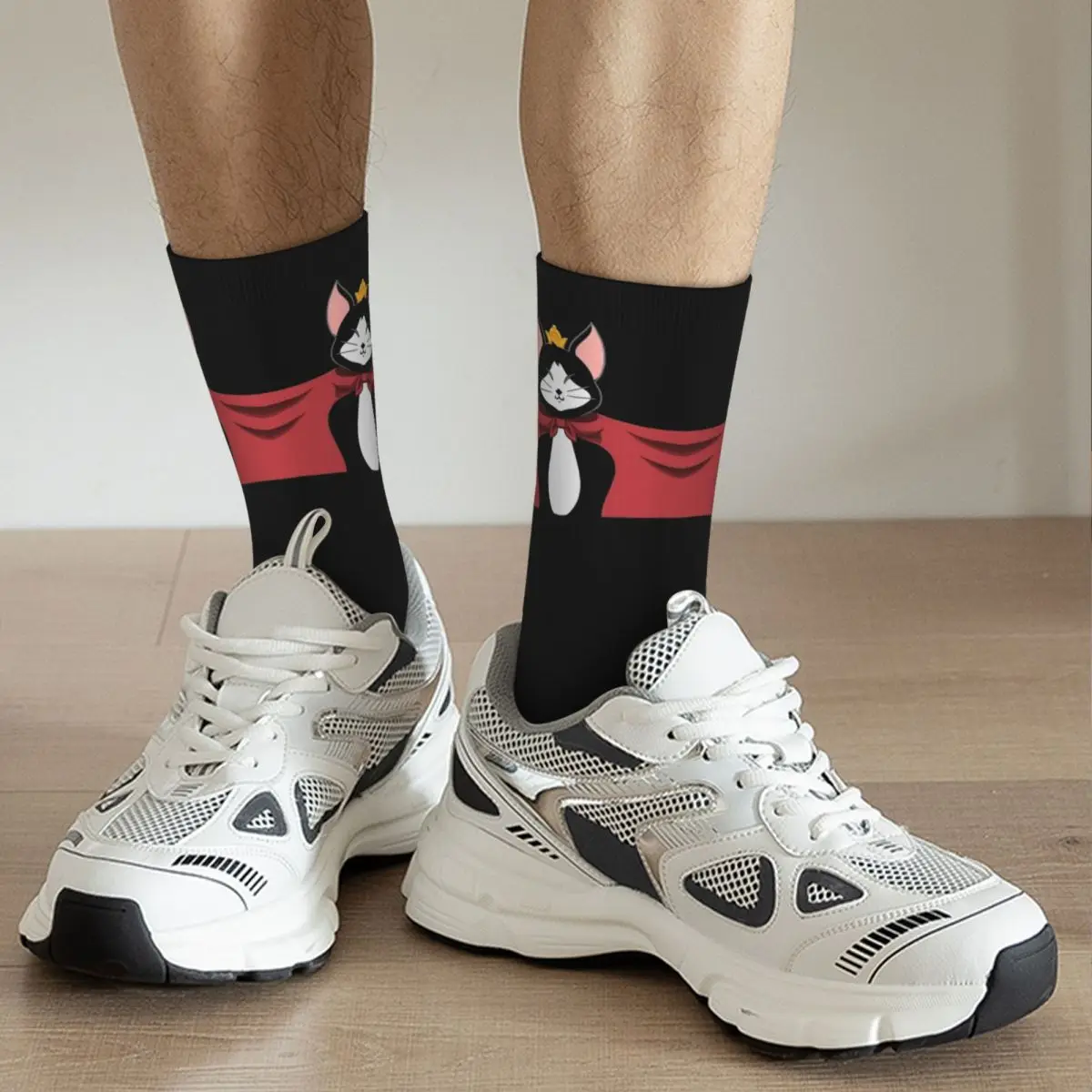 Chaussettes de basket-ball Final Nette 7 Cait Sith colorées, chaussettes longues en polyester pour jeu vidéo, chaussettes respirantes unisexes