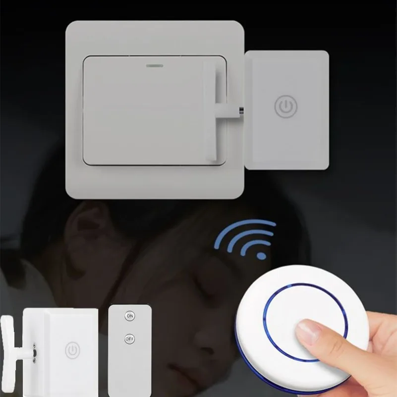 Control remoto inalámbrico, herramienta de apagado/encendido, pulsador de botón automático, Control remoto perezoso, interruptores de luz, botón de interruptor de vida inteligente
