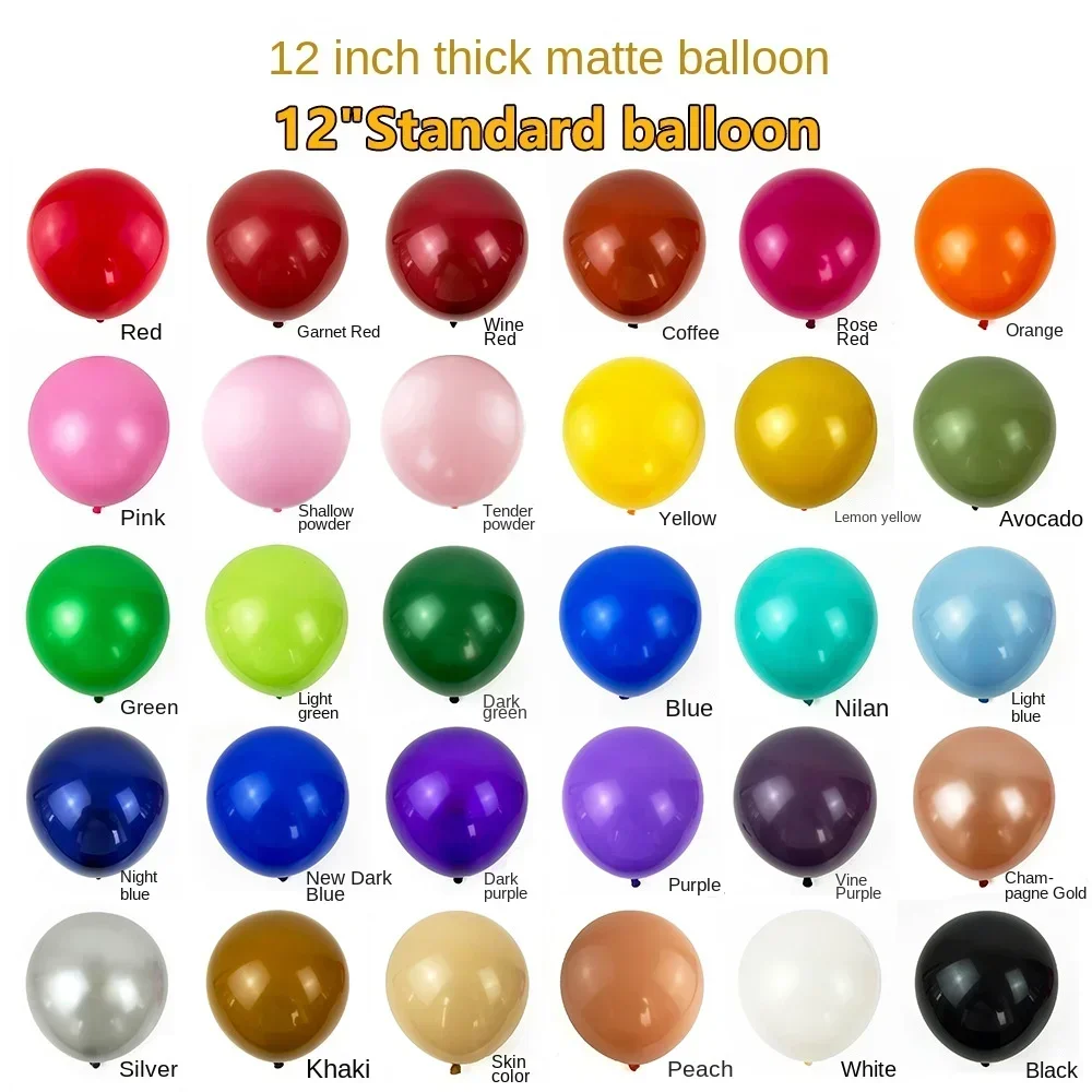 

10pcs 12 Inch Matte Balloon Wholesale Latex Retro Color Layout Suit Wedding Room Decoration Birthday Scene Layout