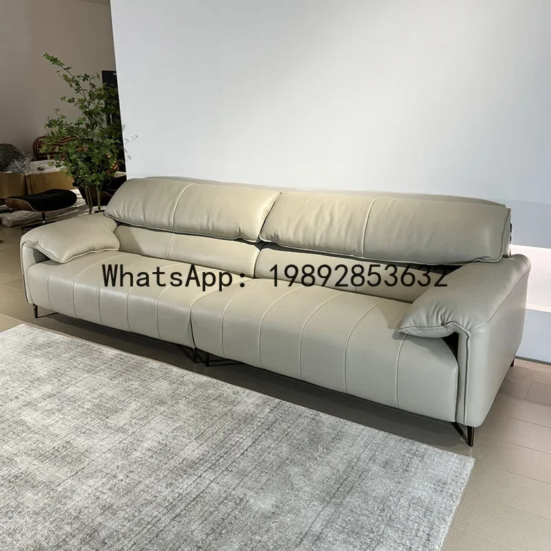 

H5.15 elephant ear top grain leather sofa - genuine leather sofa for living rooms of all sizes