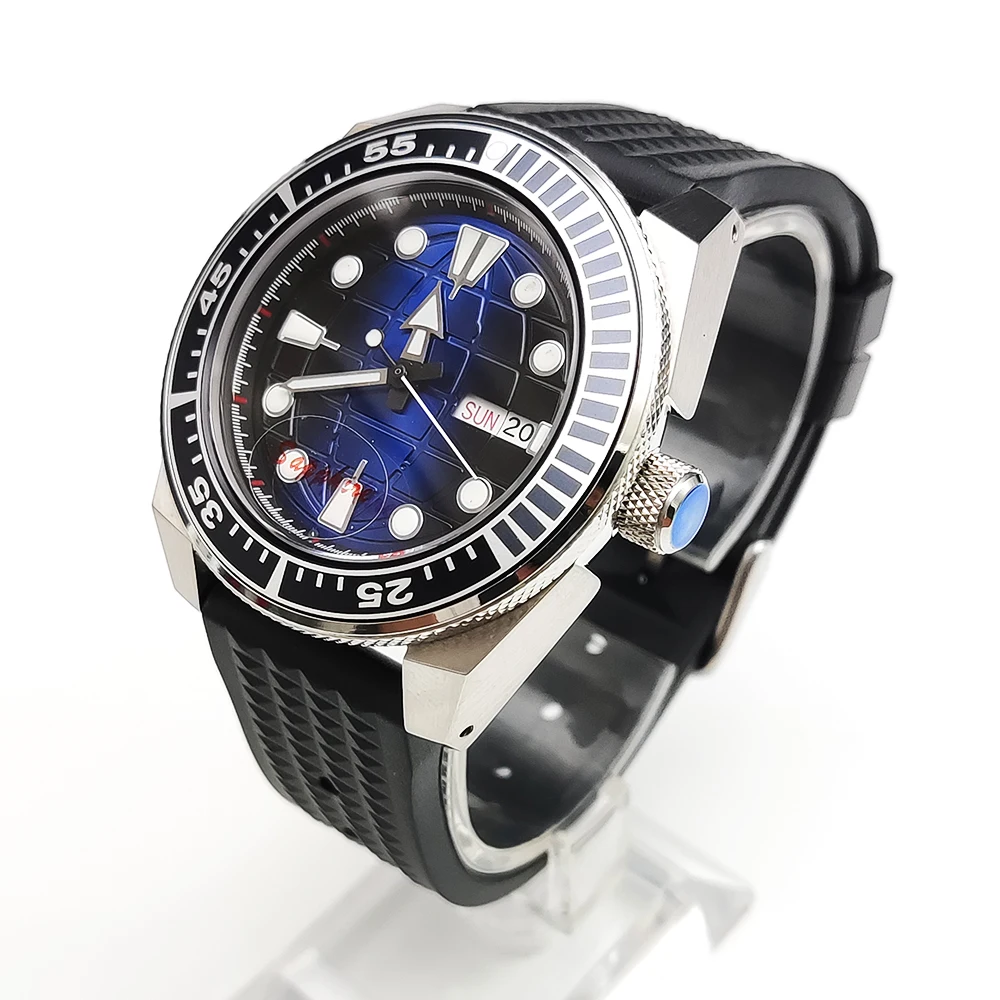 15 colors 42MM Automatic Men Watch Luminous NH35 Movement Automatic Mechanical Watch Men Steel Case Sapphire Rubber strap