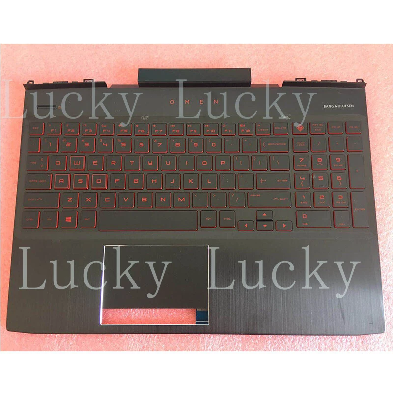 f For HP Omen TPN-Q211 15-DC Palmrest Keyboard Red L24369-001