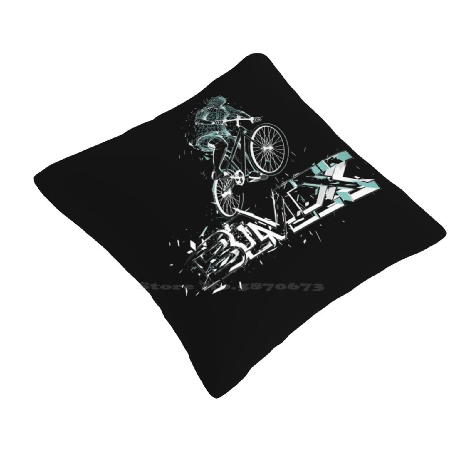 Bmx Throw Cushion Pillow Cover Bmx Biker