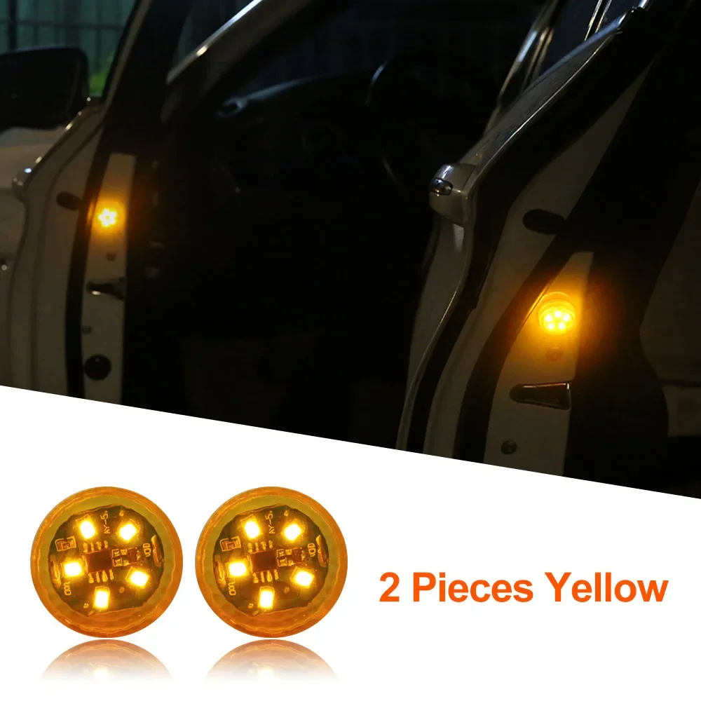 1/2/4 stücke Universal LED Auto Öffnung Tür Sicherheit Warnung Anti-kollision Lichter Magnetische Sensor Strobe blinkende Alarm Lichter