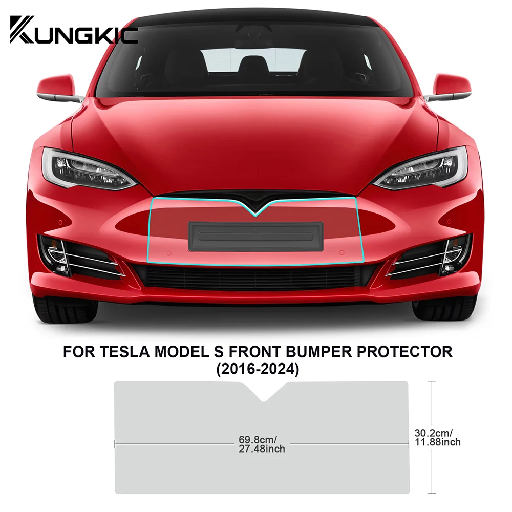 

KUNGKIC для Tesla Model S 2016-2024, передний бампер, защита краски, защитная ручка, наклейка из ТПУ PPF Model S мил