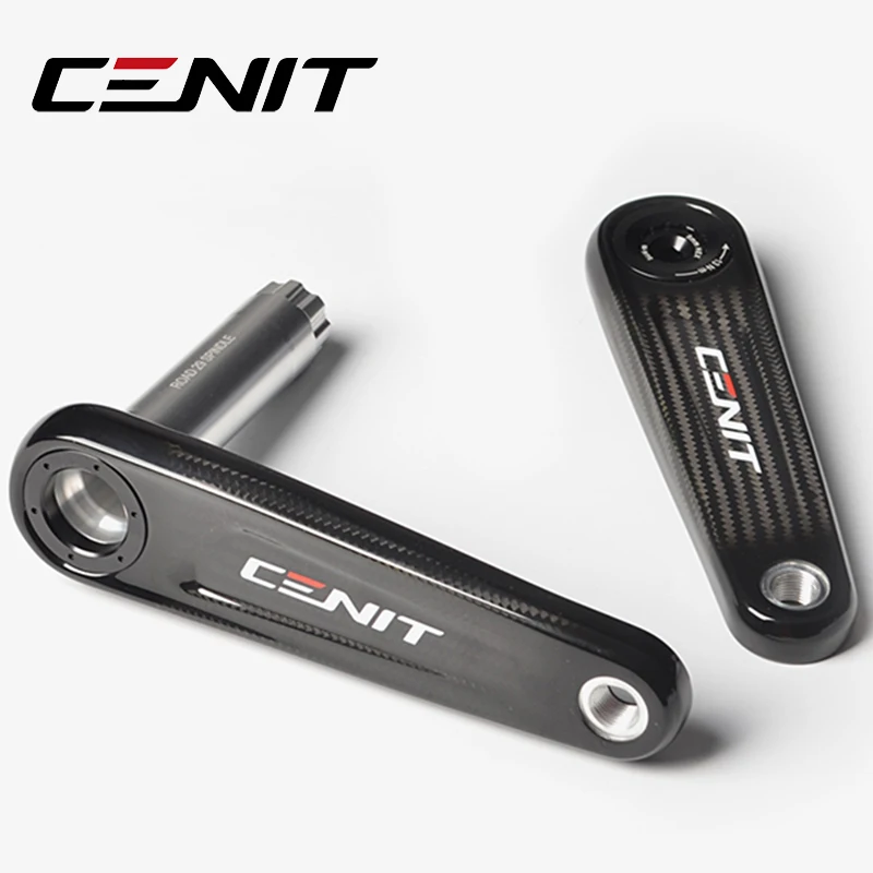 

Карбоновый шатун CENIT PT03 с большим логотипом и титановой осью 24 мм, совместимый с датчиком мощности.