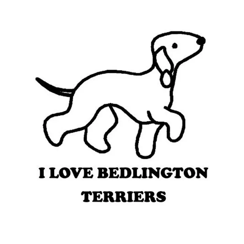 

Jpct personalized with I love Bedlington Terrier Dog decal for automobile, motorcycle, window waterproof sticker 11.5cm*11.5cm
