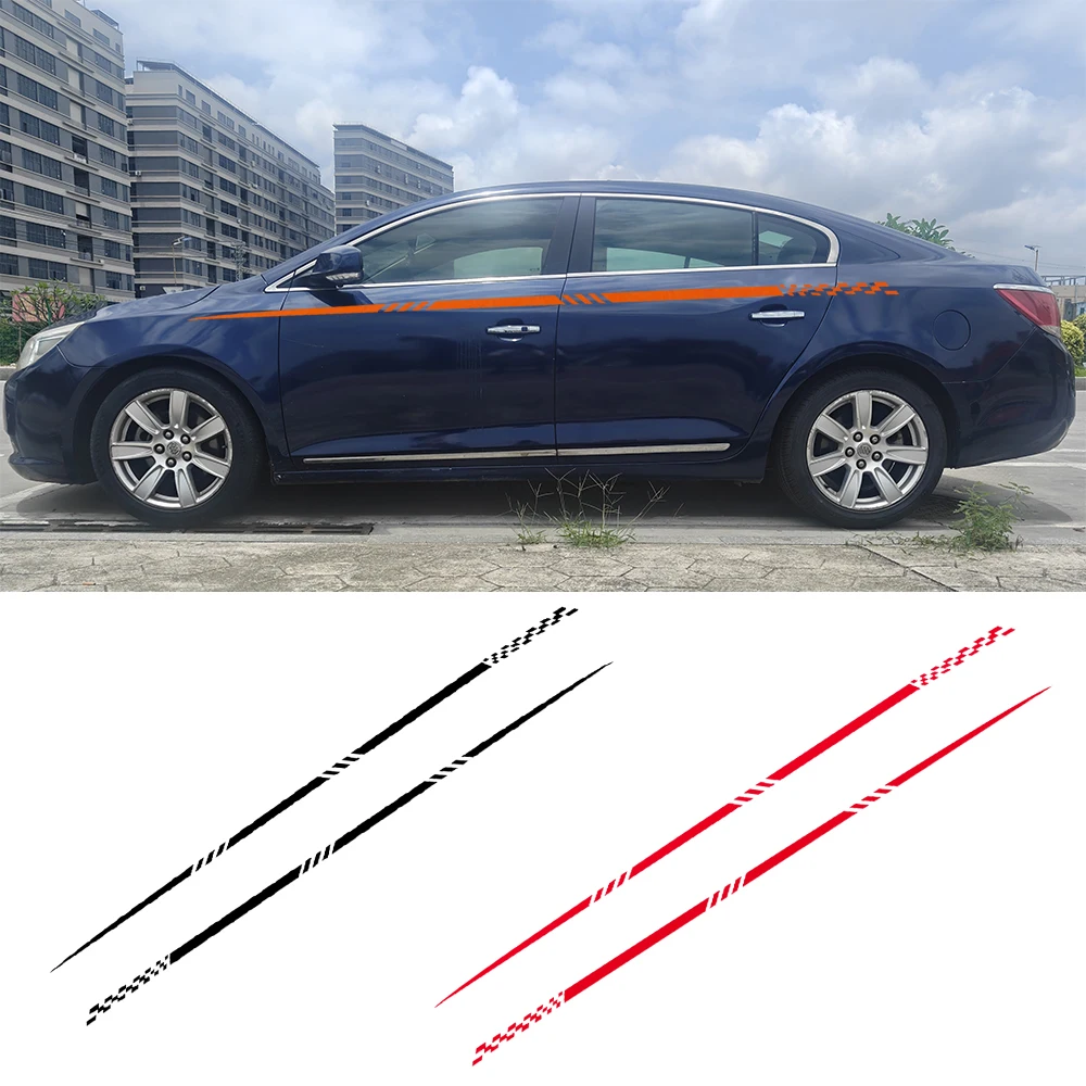 2PCS Universal For BMW Suzuki Volvo Tesla Skoda Audi Volkswagen Seat Subaru Car Line Stickers Long Stripe Decor Auto Accessories