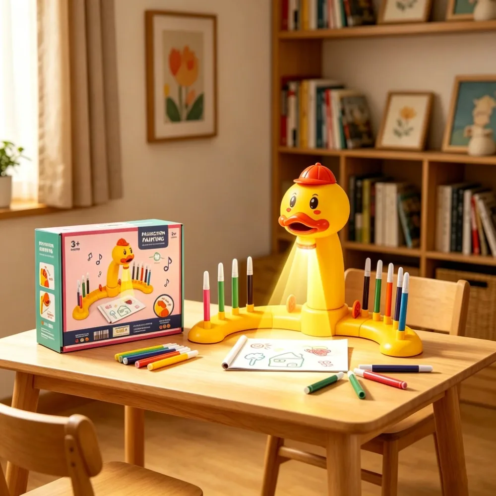 Multifunctional LED Projection Drawing Table Toy Complete Painting Set Educational Learning Board Creative Gift For Children