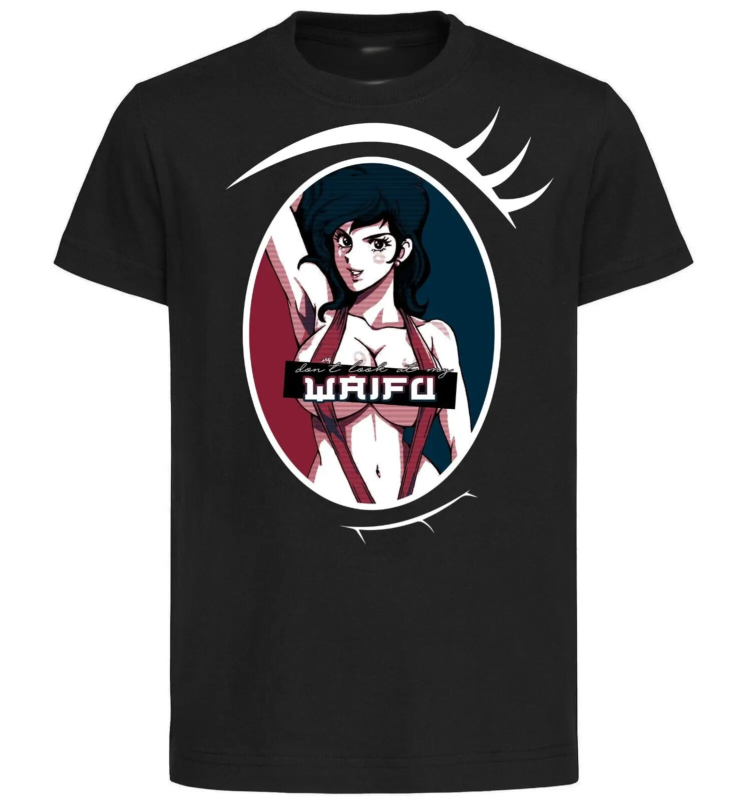 Black Unisex TShirt  Propaganda Waifu  Lupin III  Fujiko Mine  PE0259