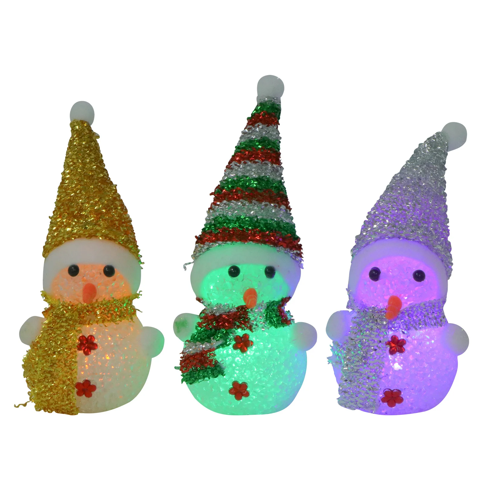 3 قطعة LED الملونة ثلج أضواء الليل عيد الميلاد متوهجة حفلة عيد الميلاد الديكور مشرق مصباح الليل الدافئ أضواء LED #3