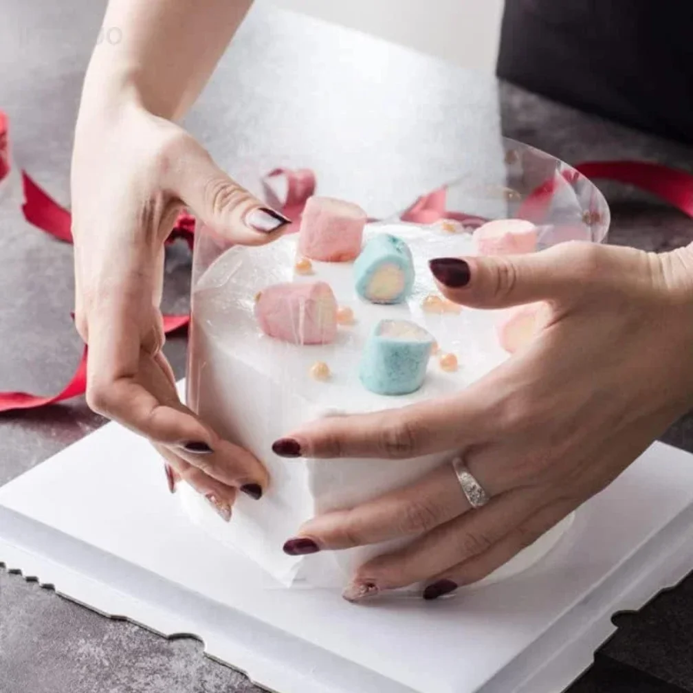 1 لفة حواف كعكة سميكة كعكة شفافة طوق موس كعكة بالشيكولاتة أوراق المحيطة فيلم الخبز المعجنات أدوات كب كيك