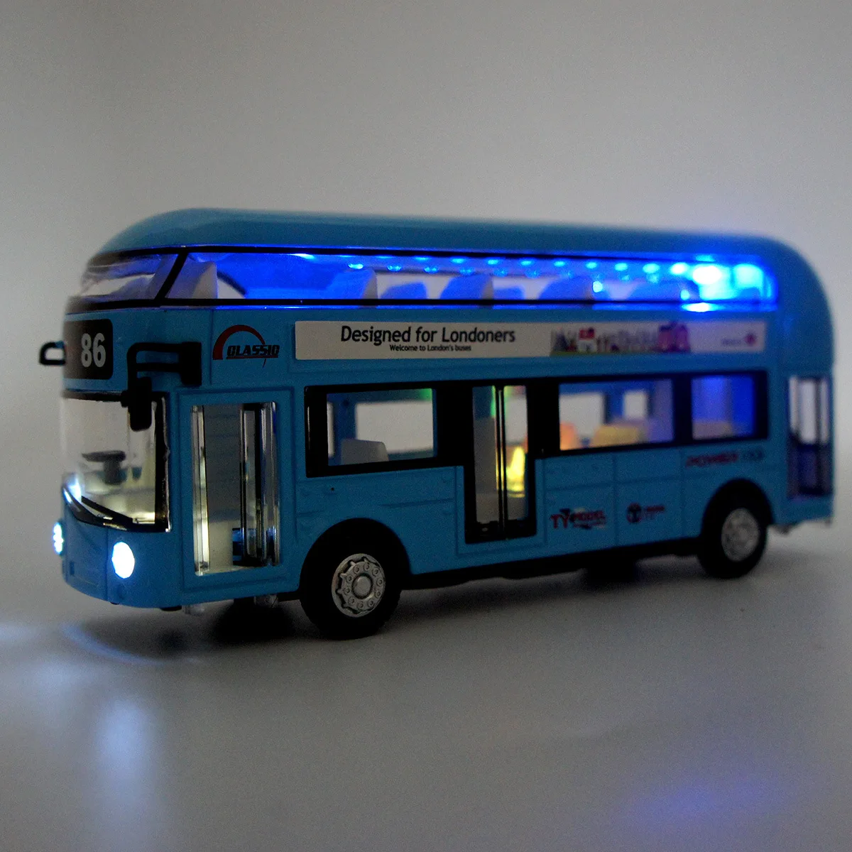 

1/36 Double-decker Bus Model Car Alloy Diecast Sound Light Metal Vintage London Autobus Models Home Collection Gifts