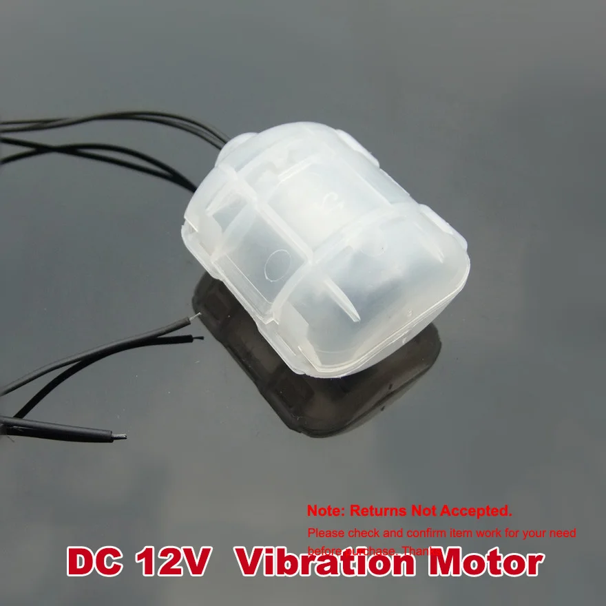 White Plastic Case Cover DC 12V 5000RPM Vibrating Electric Vibration Motor for Massage Cushion