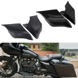 1 Pair Motorcycle Stretched Extended Side Cover Panel Matte Black/Gloss Black For Harley Touring Electra Road Glide 2014-2023