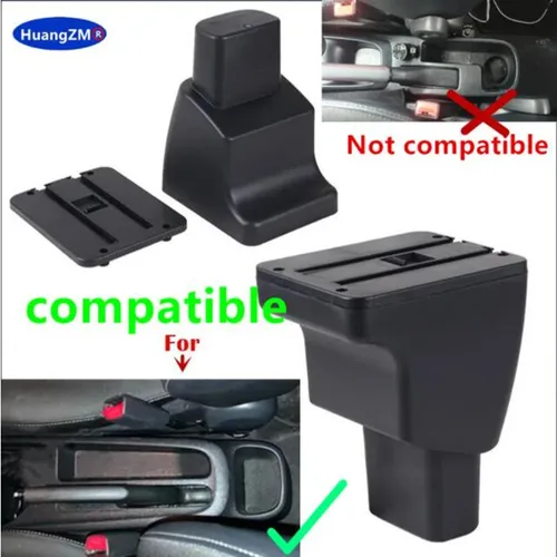 Imagen 2 del producto Para Hyundai I10 caja de reposabrazos para Hyundai I10 reposabrazos de coche caja de almacenamiento Central de doble capa accesorios de reequipamiento dedicados para coche
