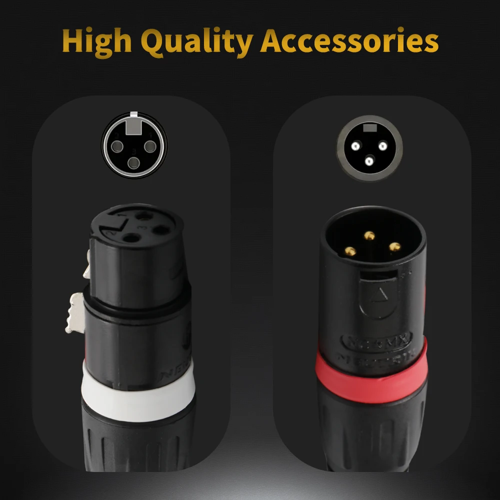 XLR أنثى إلى ثنائي XLR ذكر محول ميكروفون الصوت XLR إلى XLR Y-Splitter كابل متوازن