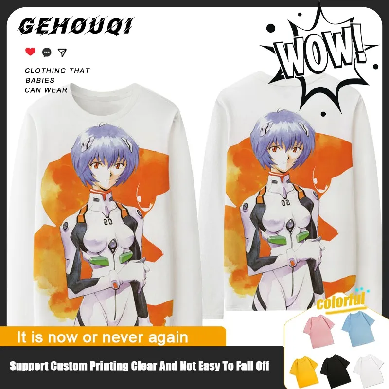 

New Century Evangelion Tide Brand Long Sleeve T-shirt Eva Twill Surrounding Base Shirt Two Yuan Youth Clothes