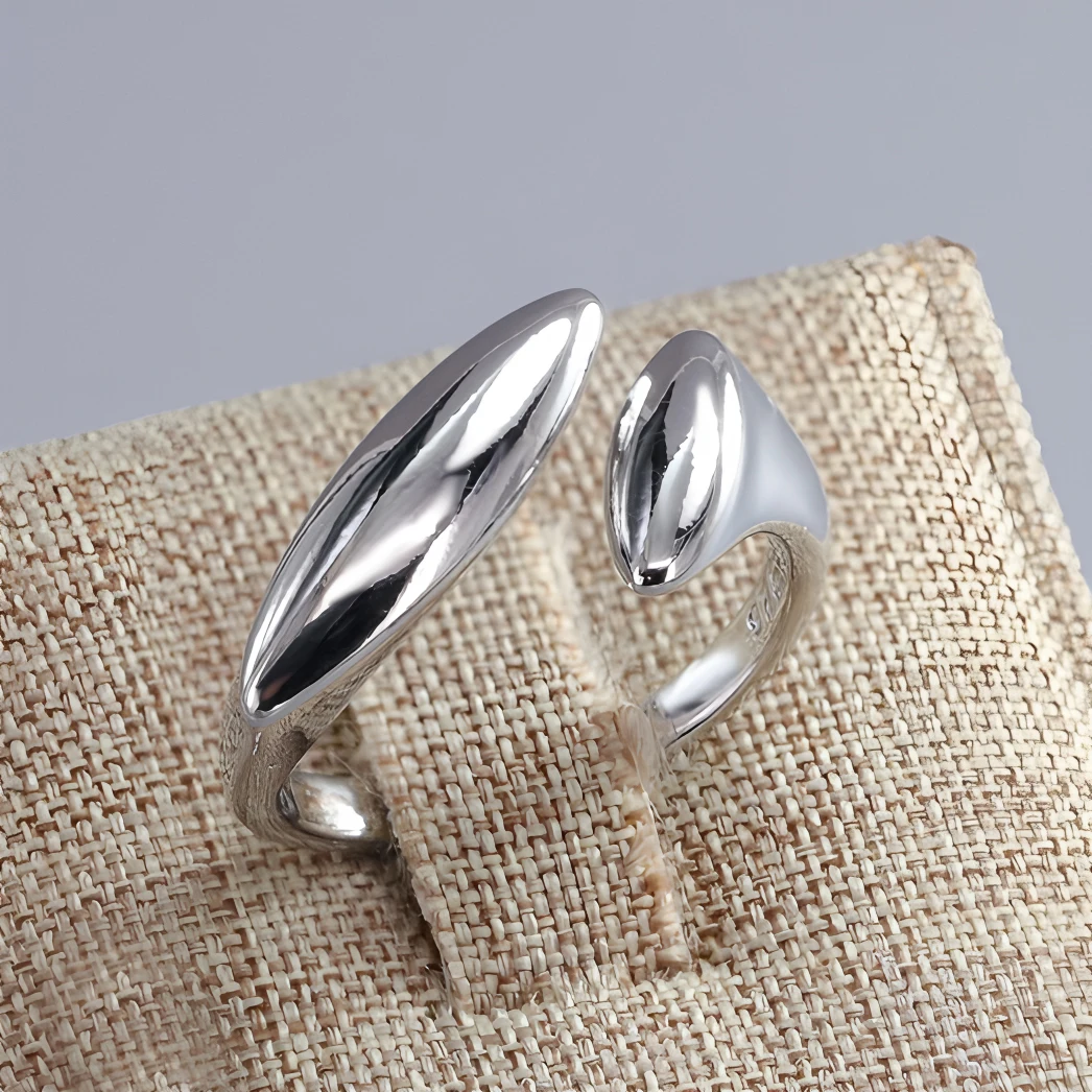 Women's 925 Sterling Silver Graffiti Letter Punk Ring