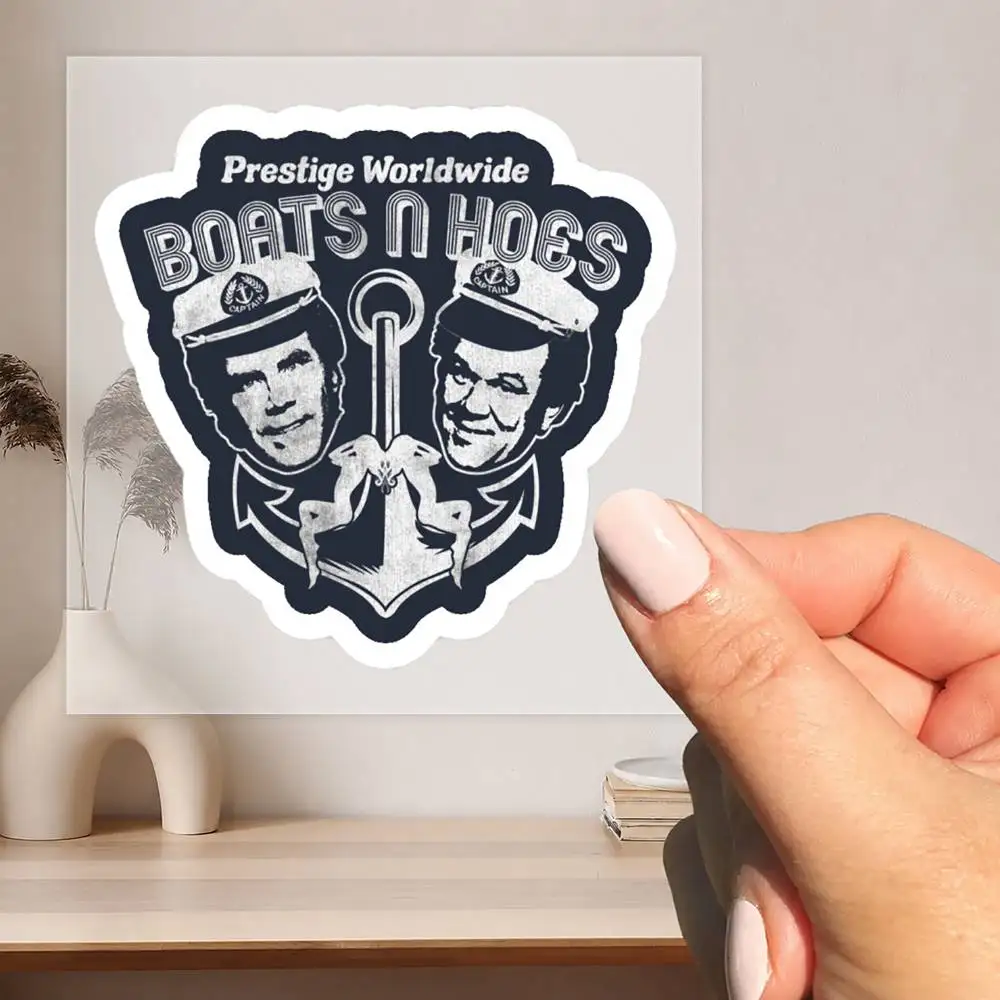 Boats N Hoes Step Brothers Waterproof stickers for decorating car windows motorcycles and computers.
